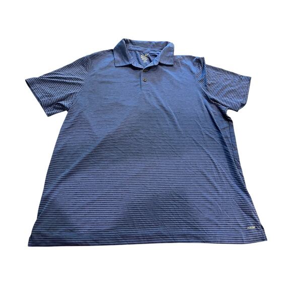 Champion Mens Navy Blue Royal Striped Duo Dry Short Sleeve Golf Polo Size XXL - Picture 1 of 7
